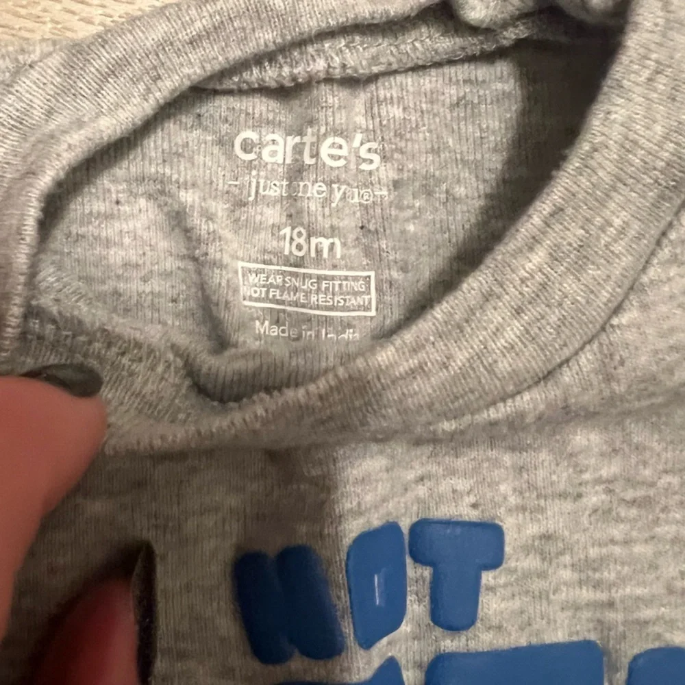 Carter's Gray and Blue Graphic Yeti Pajama Set